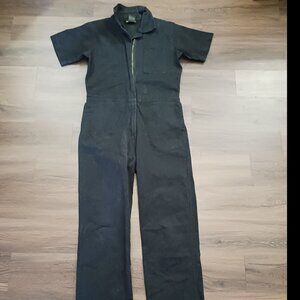Nooworks Coveralls One Piece Jumpsuit Black Size Lg Women's 1/2 Zip Short SLV